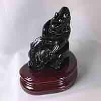 Amazon.co.jp: モリオン 黒水晶 チベット産 彫刻 龍 竜 ドラゴン